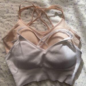 SO Ribbed Crisscross Bralette Set